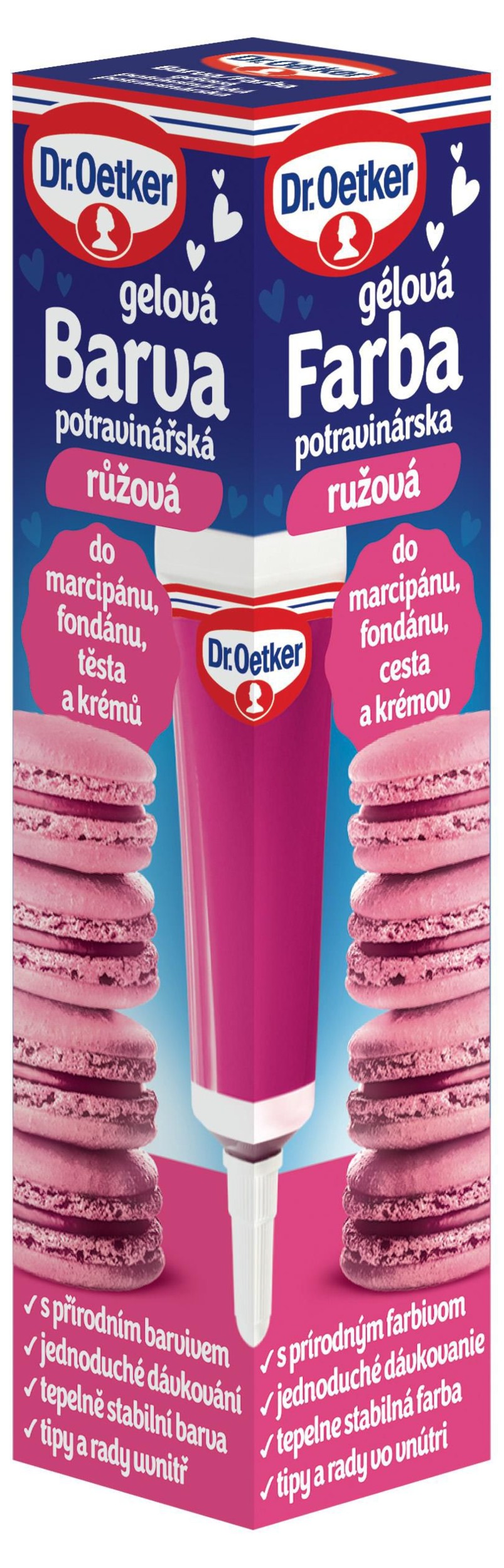 Trvanlivé potraviny - Dr. Oetker Barva potravinářská gelová růžová 10g