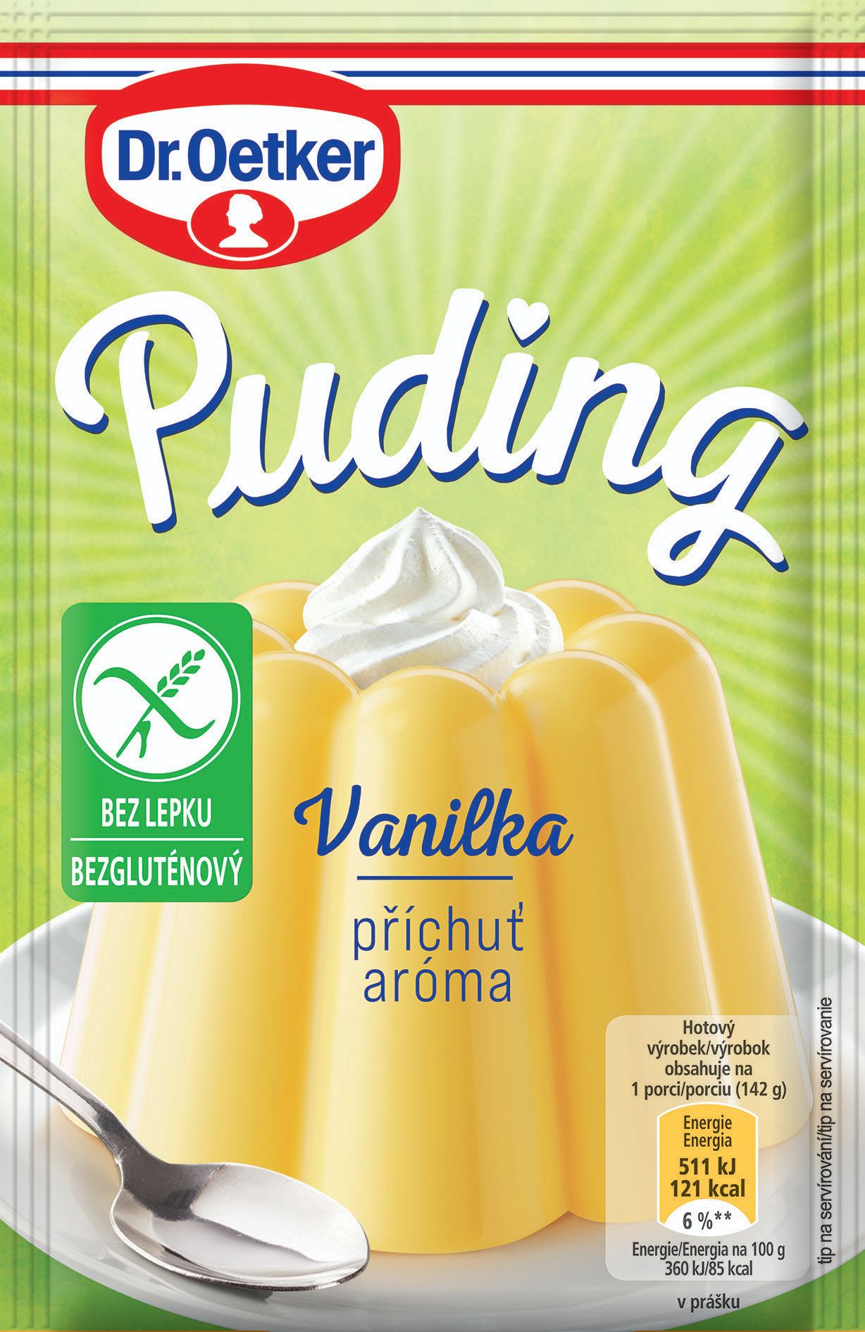 Trvanlivé potraviny - Dr.Oetker Bezlepkový puding vanilka 28g