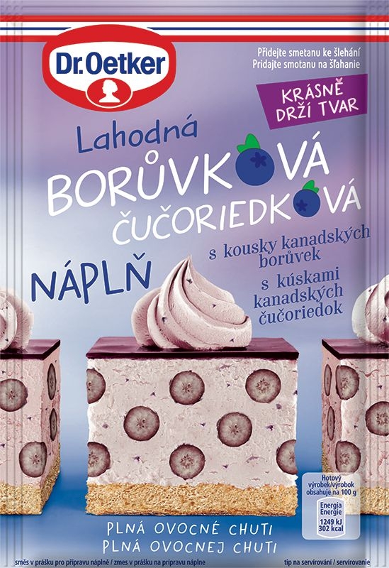 Trvanlivé potraviny - Dr.Oetker Borůvková náplň 50g