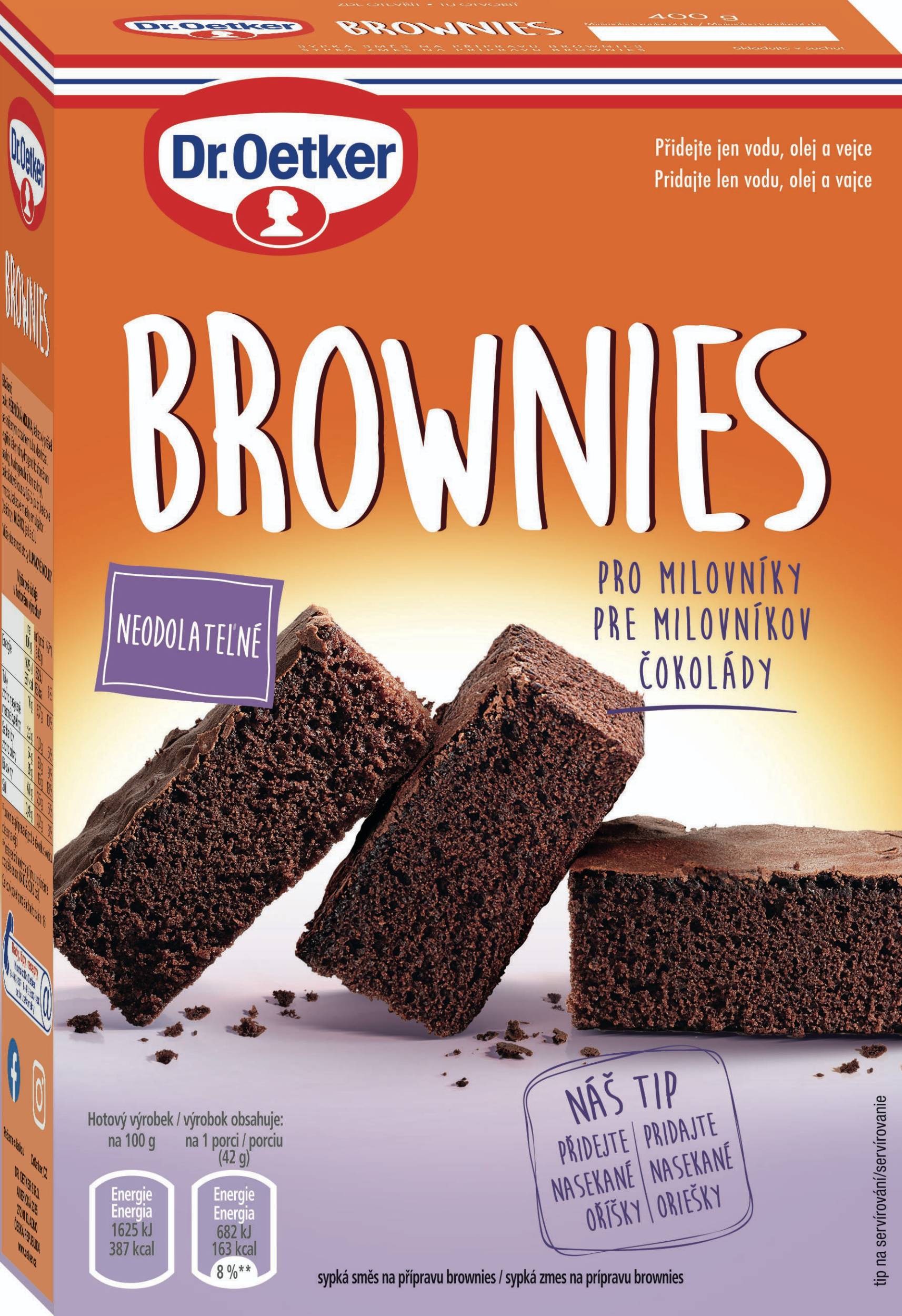 Trvanlivé potraviny - Dr. Oetker Brownies 400 g
