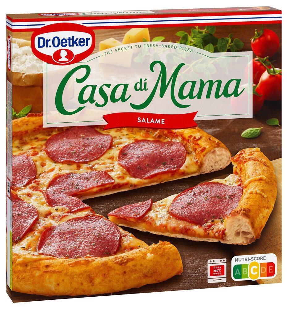 Mražené potraviny - Dr.Oetker Casa di Mama Salame pizza mražená 390 g
