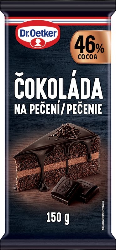 Trvanlivé potraviny - Dr. Oetker Čokoláda na pečení 46% 150g