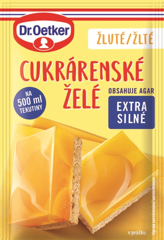 Trvanlivé potraviny - Dr. Oetker Cukrárenské želé žluté 10 g