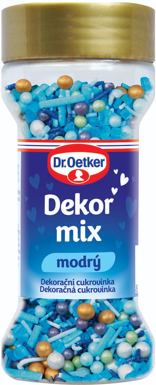 Trvanlivé potraviny - Dr.Oetker Dekor mix modrý 52g