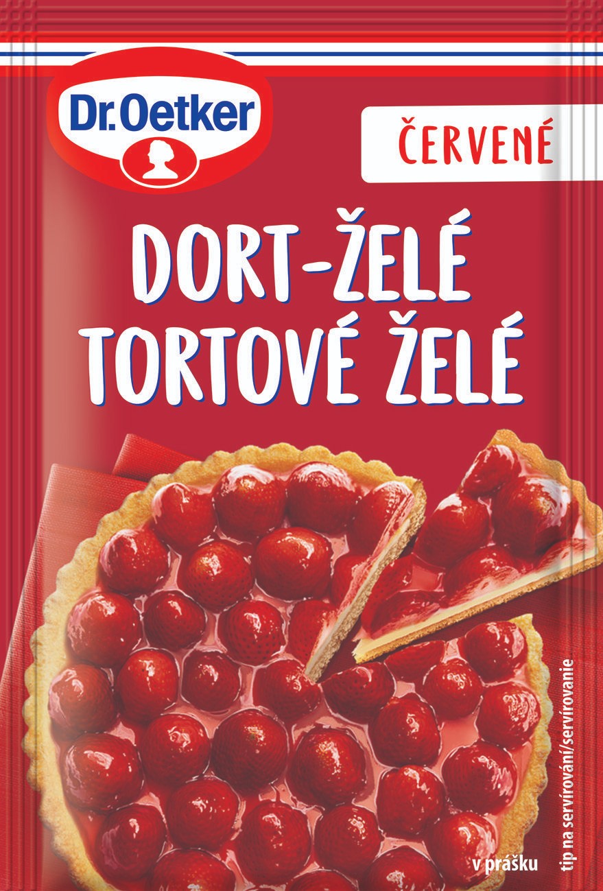 Trvanlivé potraviny - Dr. Oetker Dort-želé červené 10 g