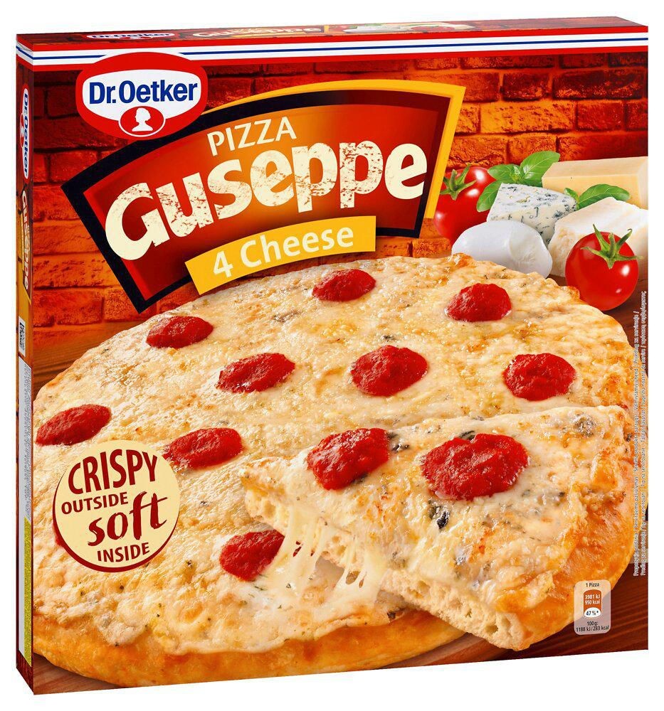 Mražené potraviny - Dr Oetker Guseppe 4 Cheese pizza mražená 335 g