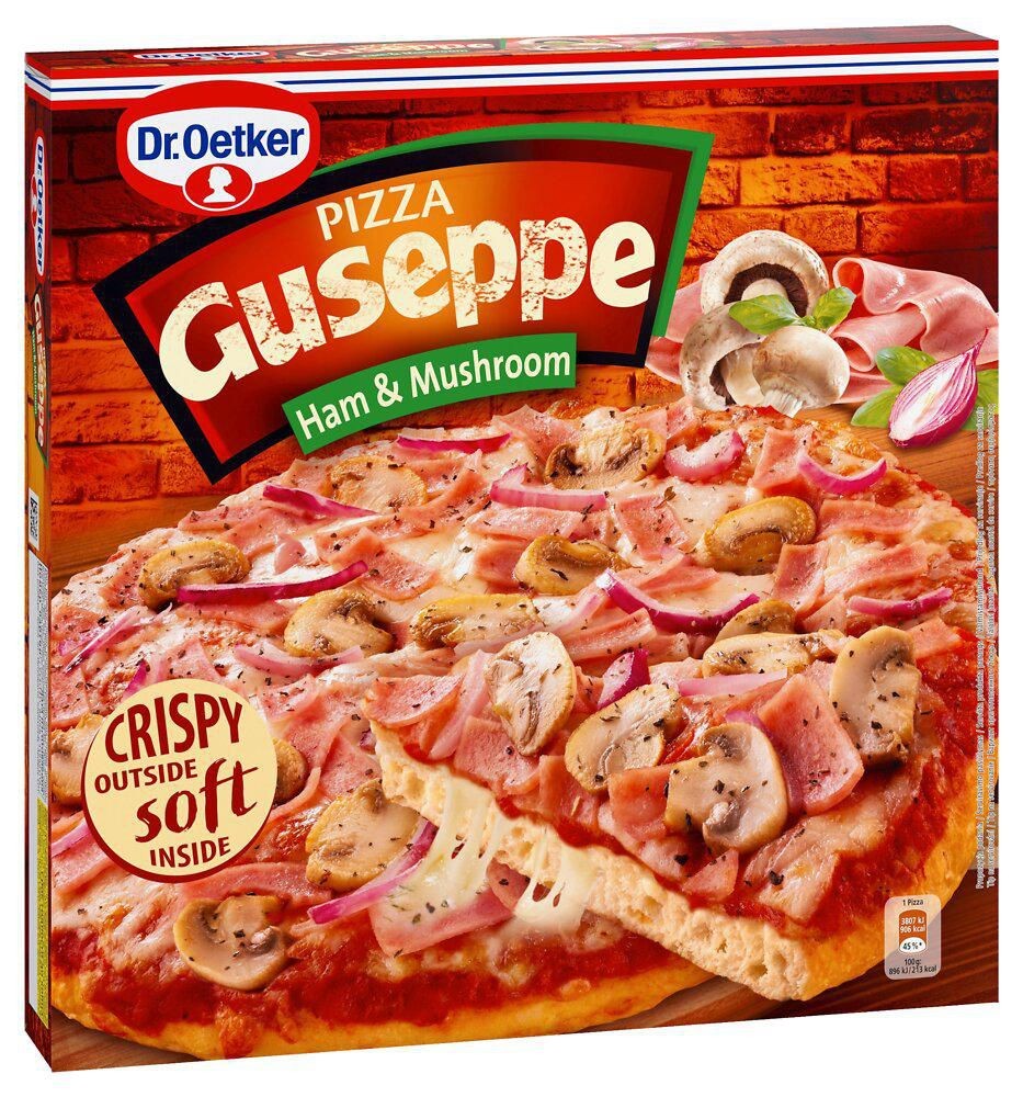 Mražené potraviny - Dr.Oetker Guseppe Ham & Mushroom pizza mražená 425 g