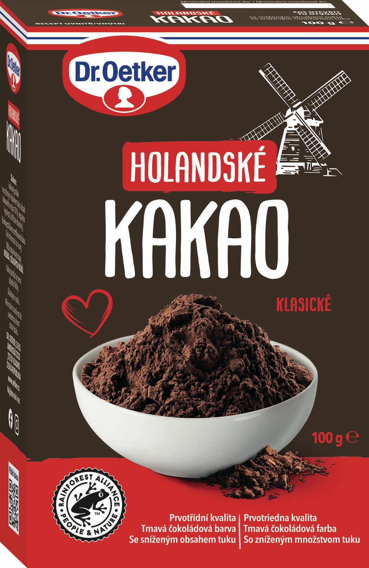Trvanlivé potraviny - Dr. Oetker Holandské kakao 100 g