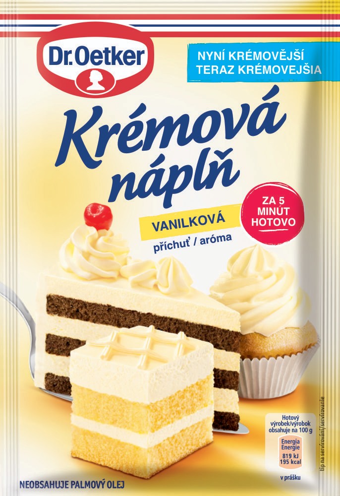 Trvanlivé potraviny - Dr. Oetker Krémová náplň vanilka př. 65 g