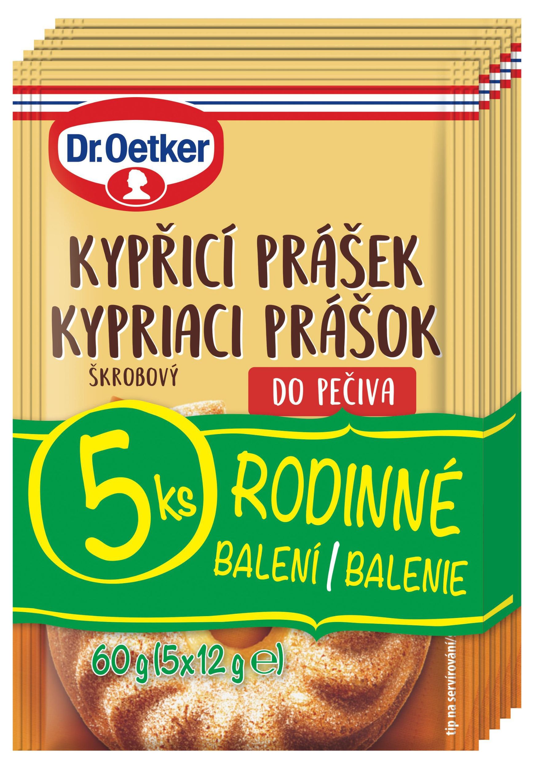 Trvanlivé potraviny - Dr. Oetker Kypřicí prášek do pečiva 5x12 g