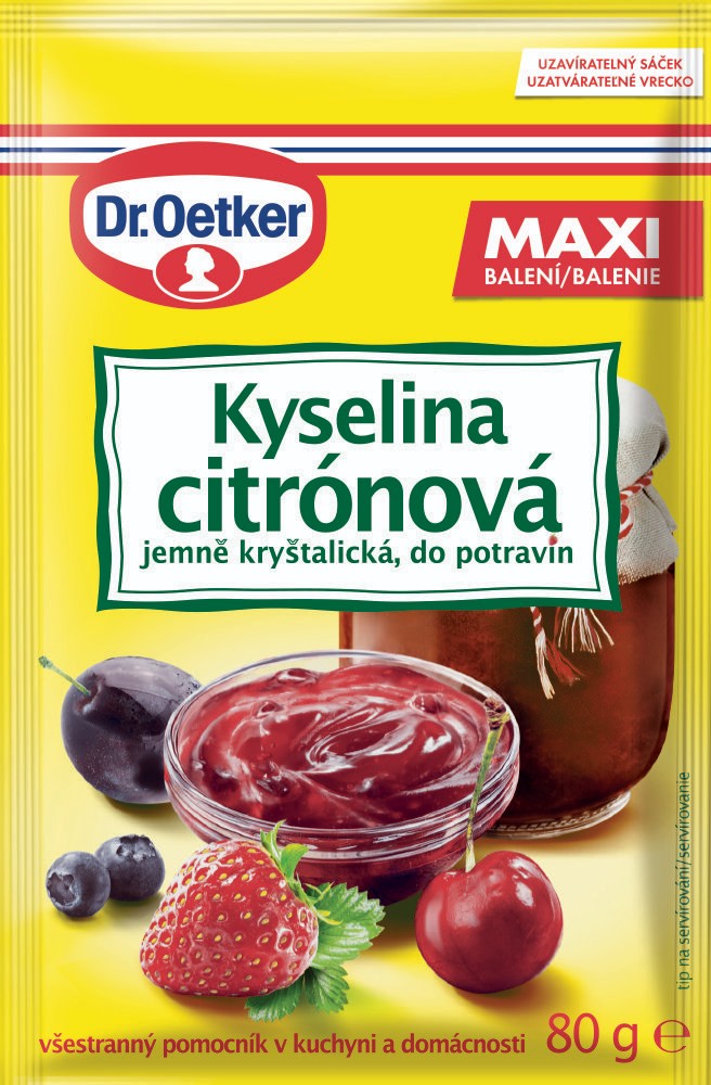 Trvanlivé potraviny - Dr.Oetker Kyselina citronová 80 g