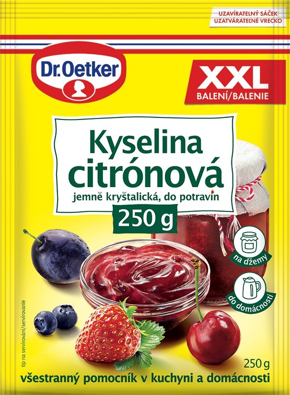 Trvanlivé potraviny - Dr. Oetker Kyselina citronová XXL 250 g