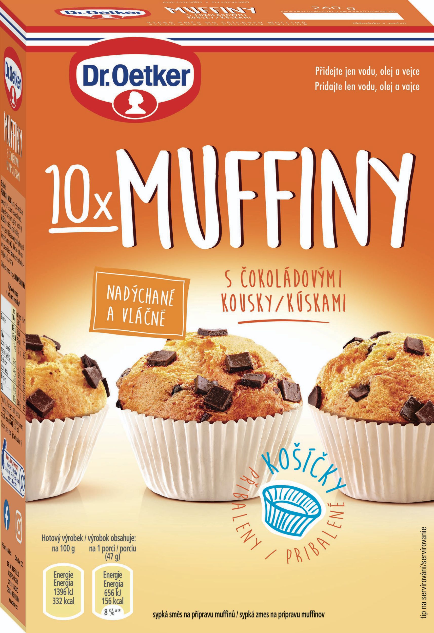 Trvanlivé potraviny - Dr. Oetker Muffiny 260 g