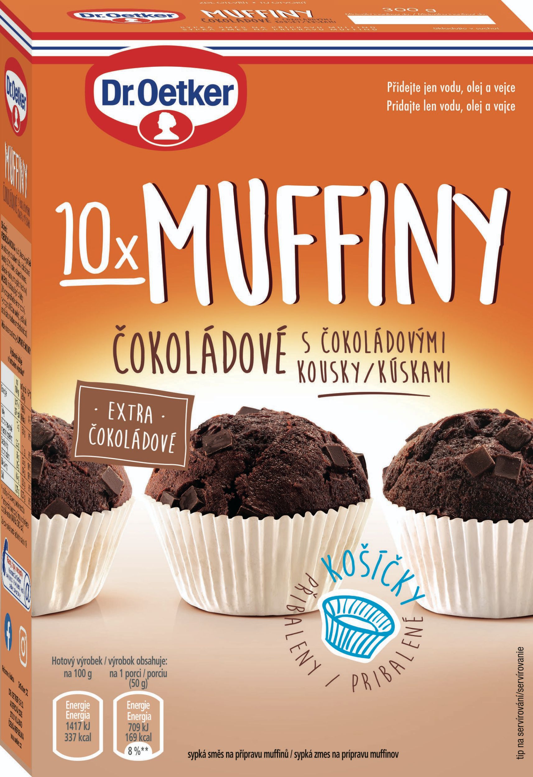 Trvanlivé potraviny - Dr. Oetker Muffiny čoko 300 g
