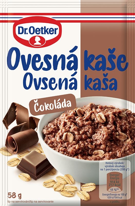 Trvanlivé potraviny - Dr.Oetker Ovesná kaše čokoláda 58g