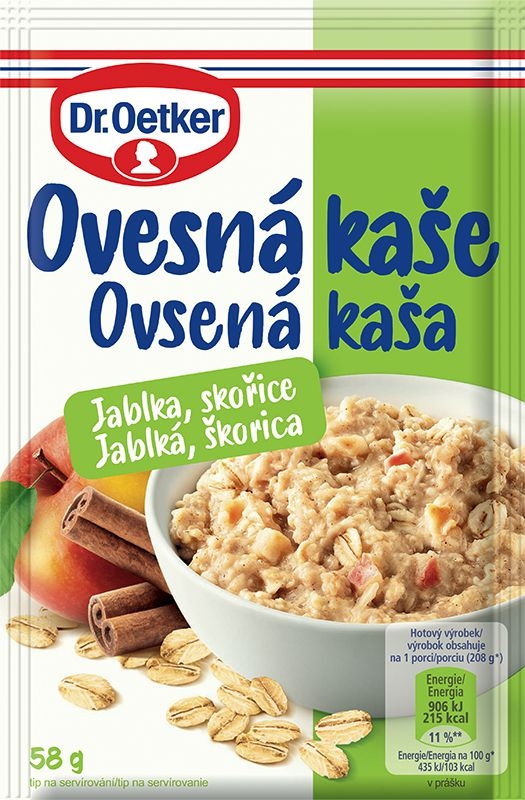 Trvanlivé potraviny - Dr.Oetker Ovesná kaše jablko, skořice 58g