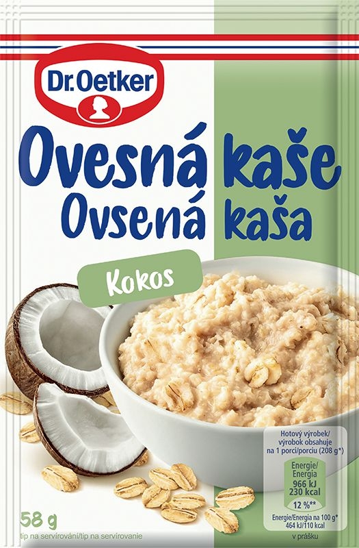 Trvanlivé potraviny - Dr. Oetker Ovesná kaše Kokos 58g