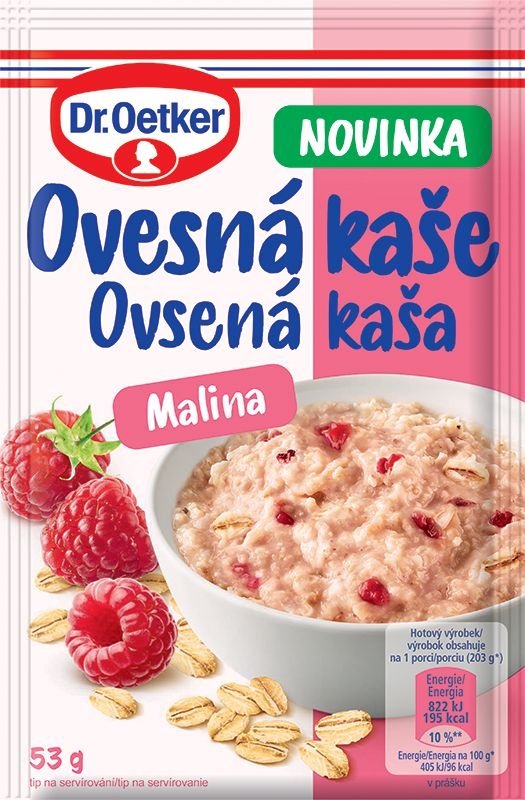Trvanlivé potraviny - Dr. Oetker Ovesná kaše malina 53g