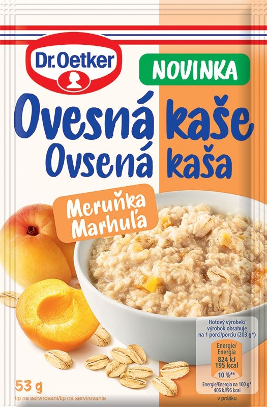 Trvanlivé potraviny - Dr. Oetker Ovesná kaše meruňka 53g