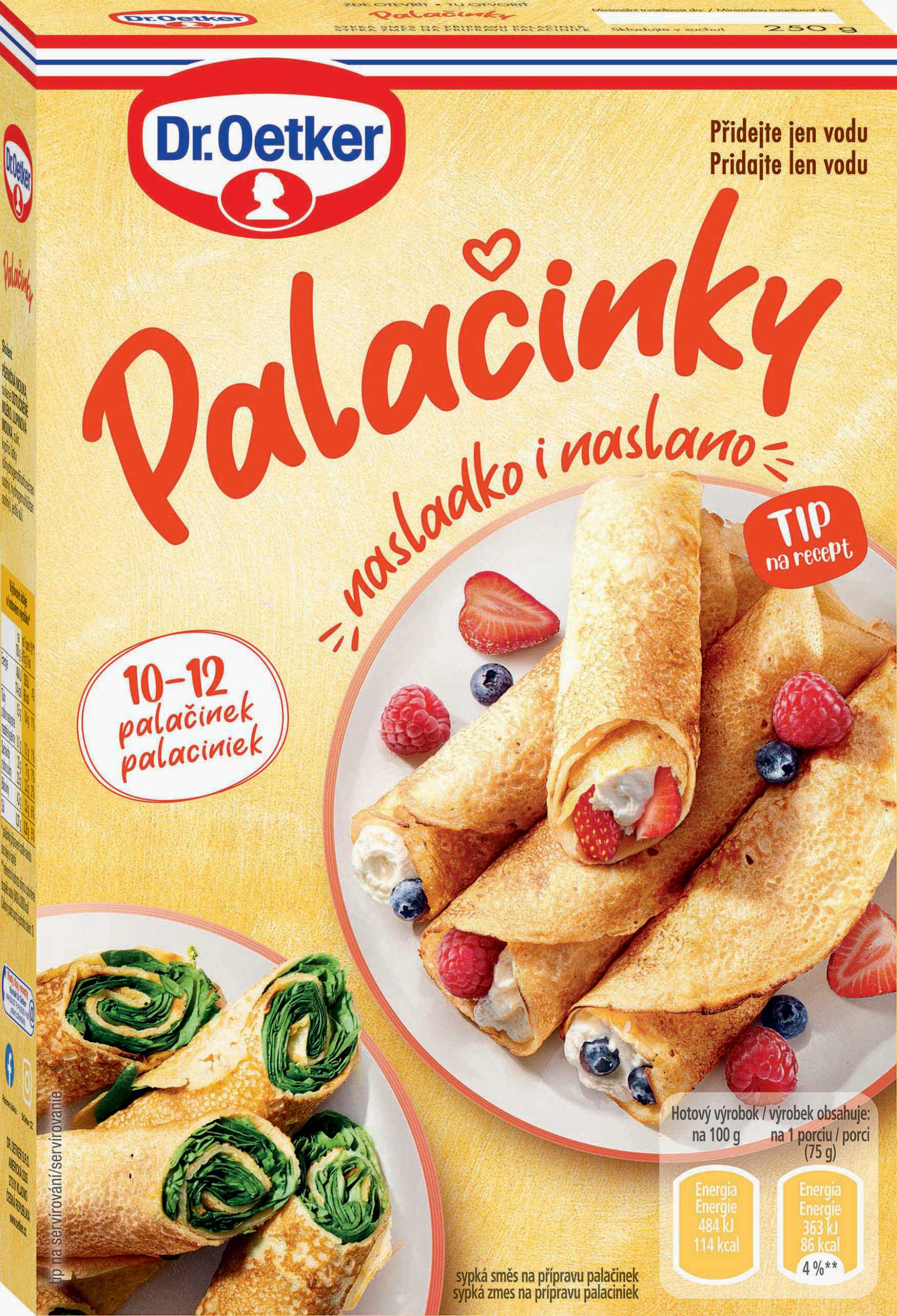 Trvanlivé potraviny - Dr. Oetker Palačinky 250 g