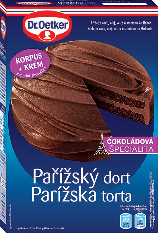 Trvanlivé potraviny - Dr. Oetker Pařížský dort 550 g