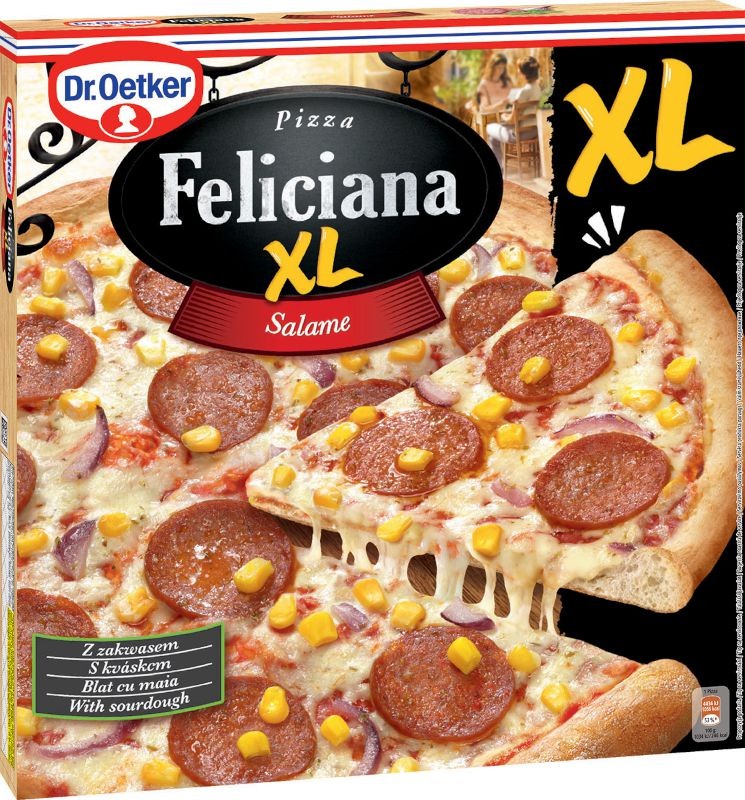 Mražené potraviny - Dr.Oetker Pizza Feliciana XL Salame mražená 429g