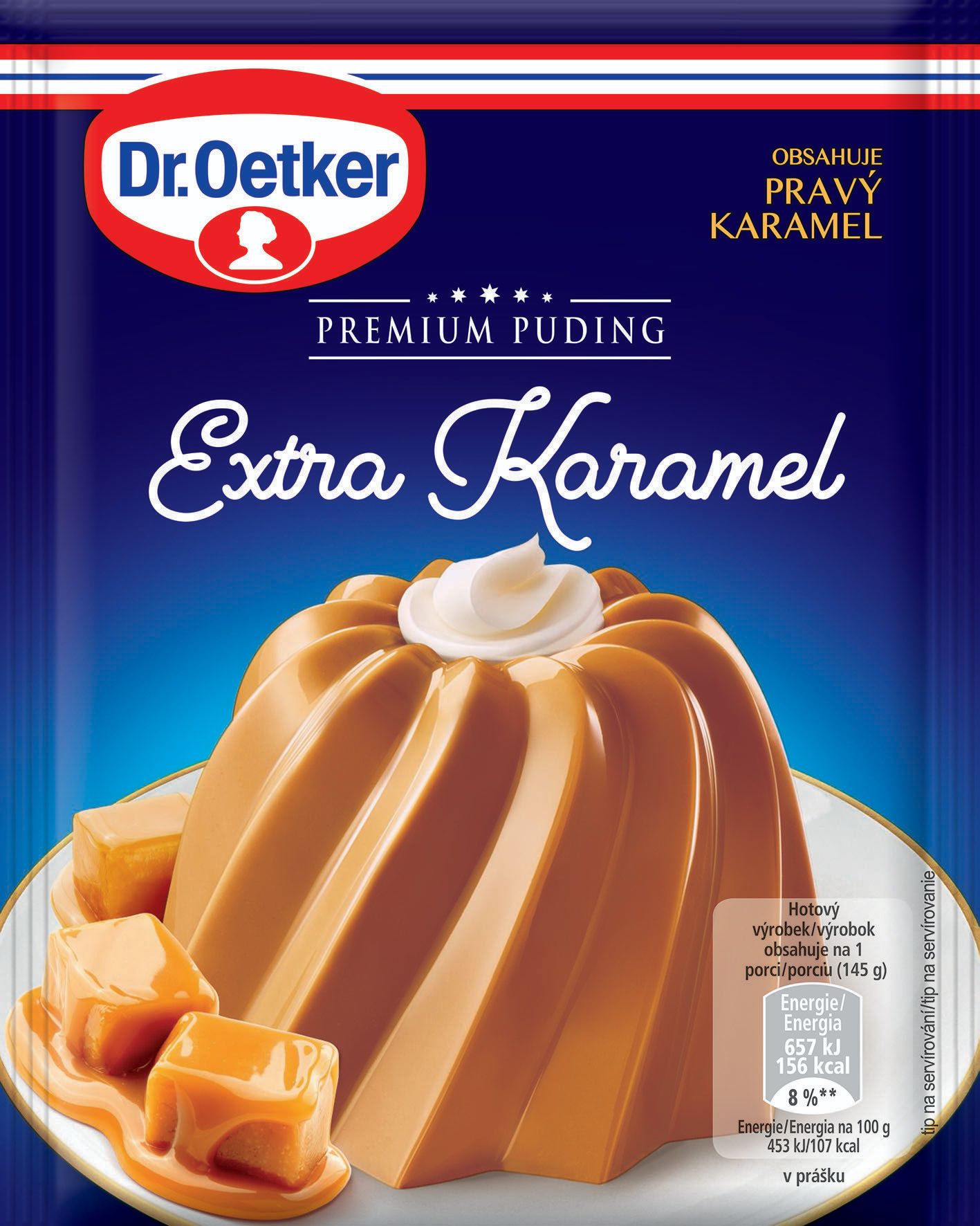 Trvanlivé potraviny - Dr. Oetker Premium puding extra karamel 42 g