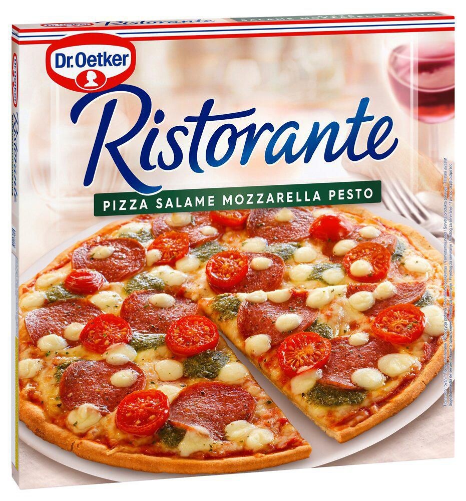 Mražené potraviny - Dr.Oetker Ristorante Pizza Salame Mozzarella Pesto mražená 360g