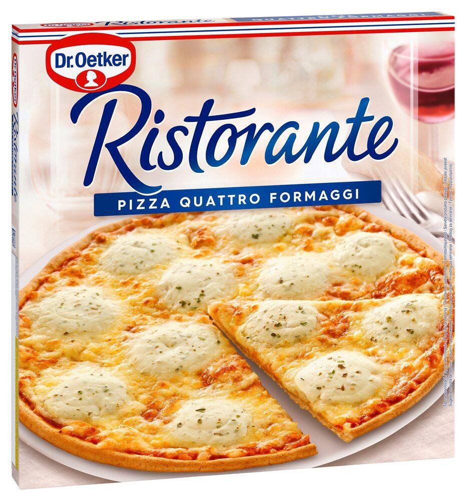 Mražené potraviny - Dr.Oetker Ristorante Quattro Formaggi pizza mražená 340 g