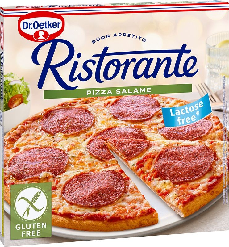 Mražené potraviny - Dr.Oetker Ristorante Salame Gluten Free pizza mražená 315 g