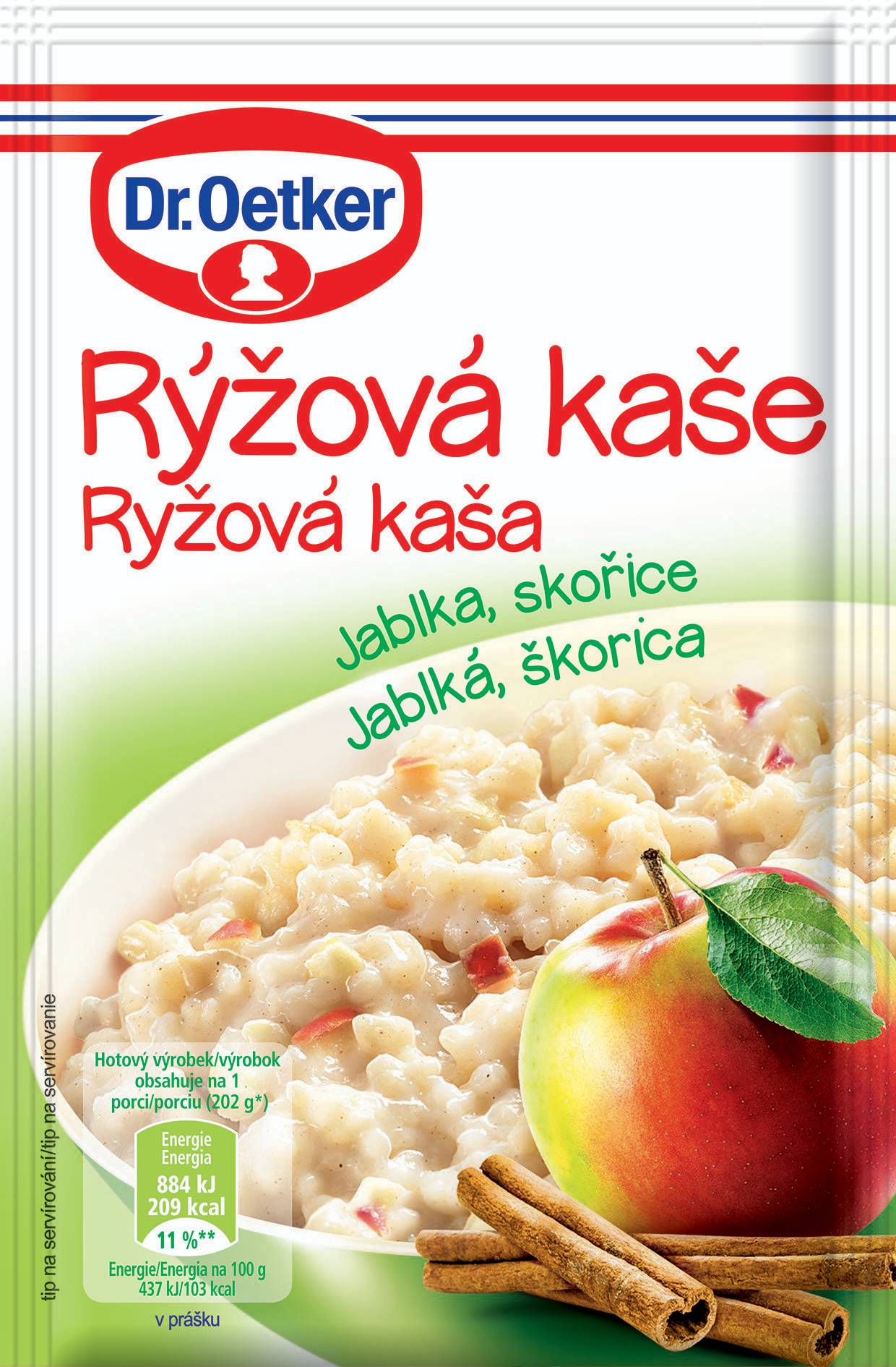 Zdravý svět - Dr. Oetker Rýžová kaše jablky a skořicí bez lepku 52g
