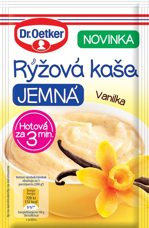 Zdravý svět - Dr. Oetker Rýžová kaše JEMNÁ Vanilka 50g