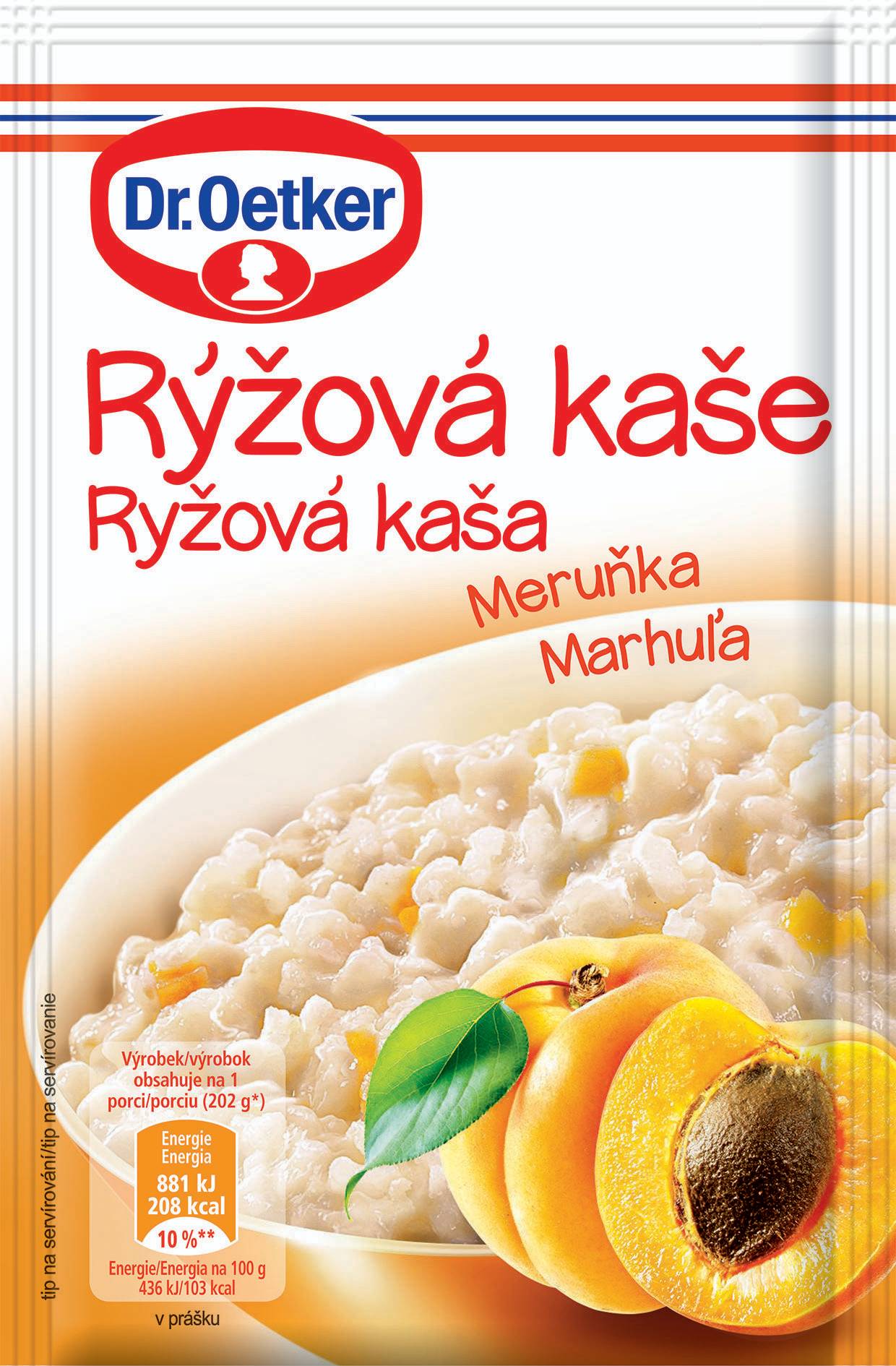 Zdravý svět - Dr. Oetker Rýžová kaše meruňkova bez lepku 52g