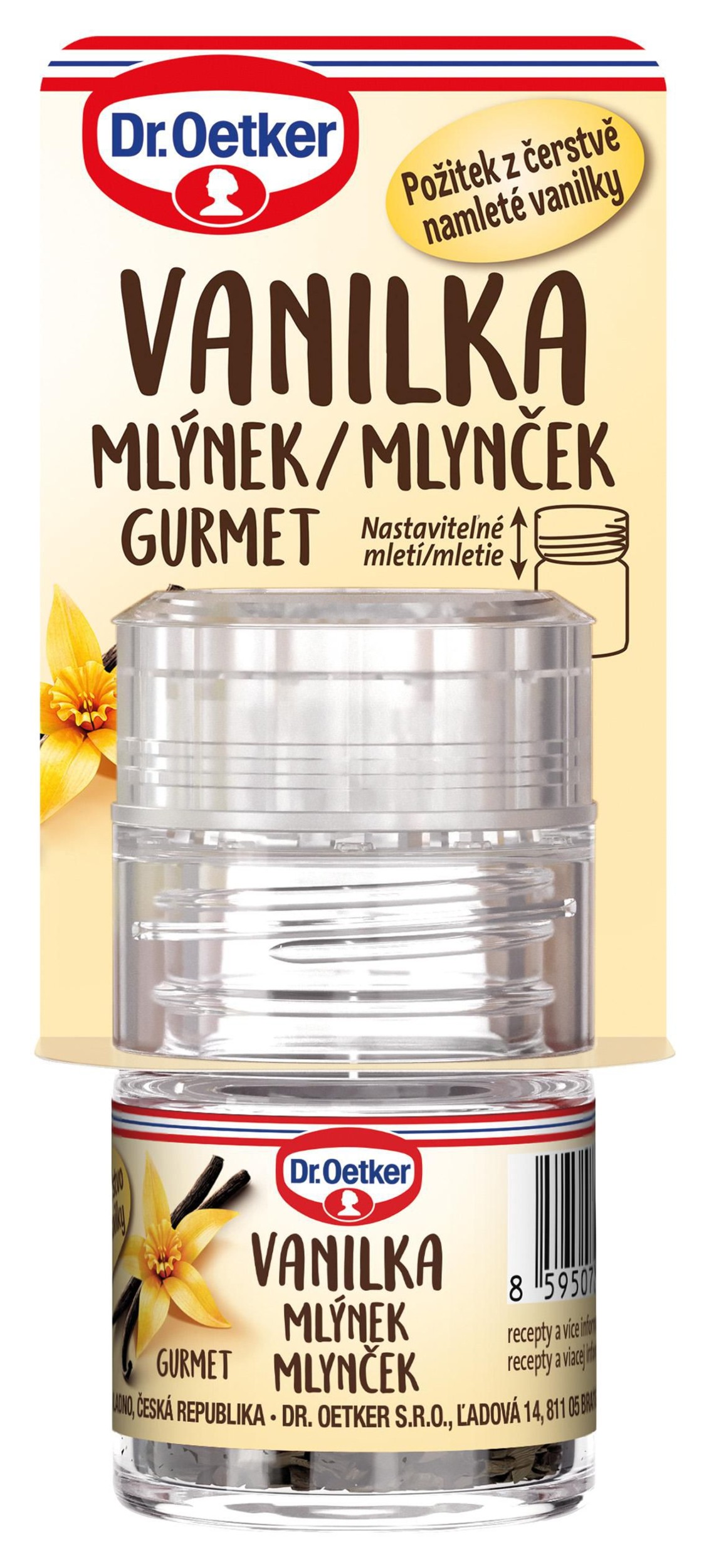 Trvanlivé potraviny - Dr. Oetker Vanilka mlýnek 7,5g