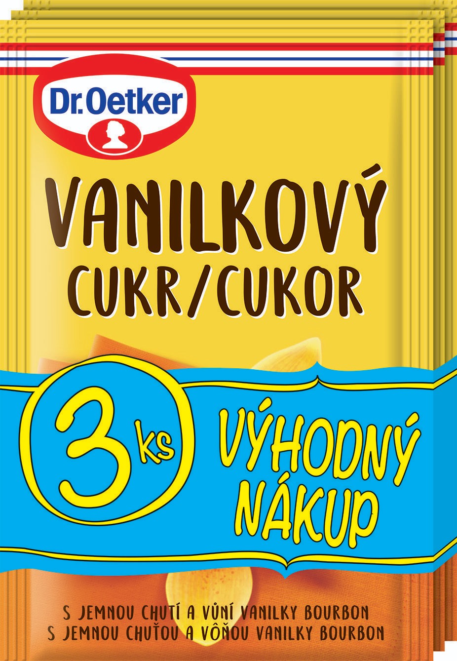 Trvanlivé potraviny - Dr. Oetker Vanilkový cukr 3ks 24g