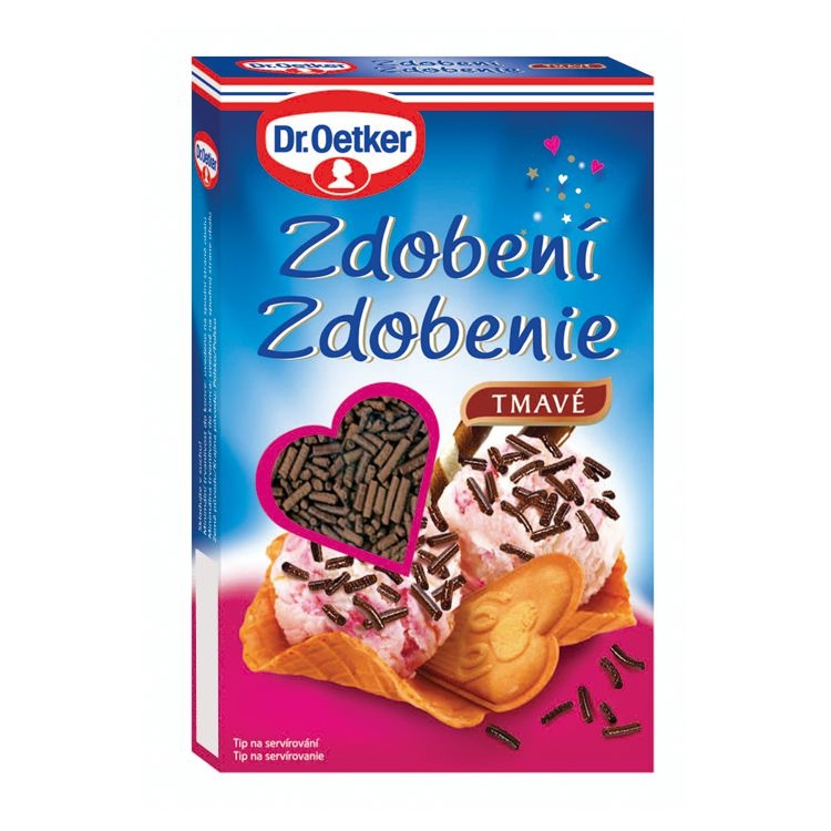 Trvanlivé potraviny - Dr. Oetker Zdobení tmavé 80 g