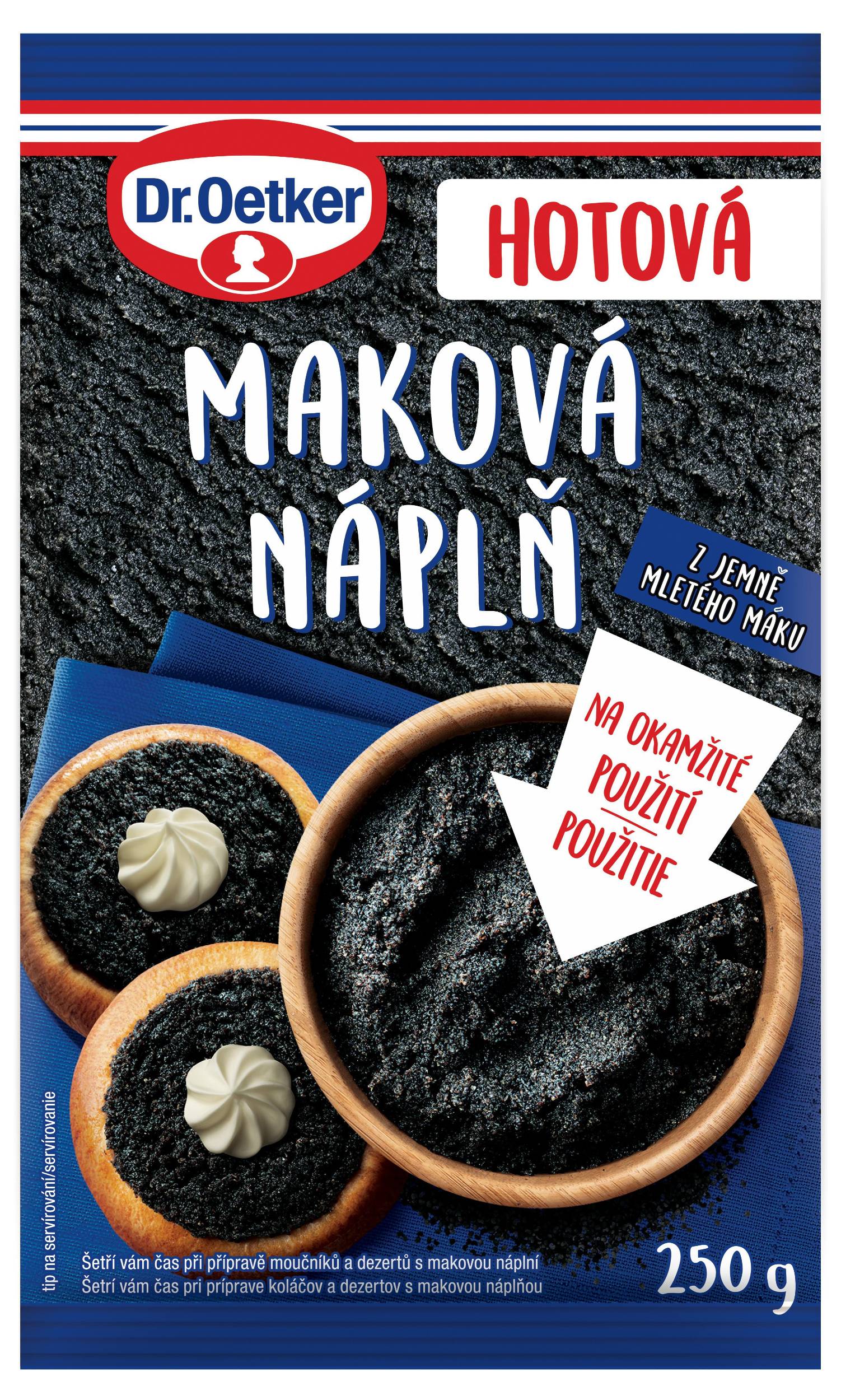 Trvanlivé potraviny - Dr.Oetket Maková náplň 250g