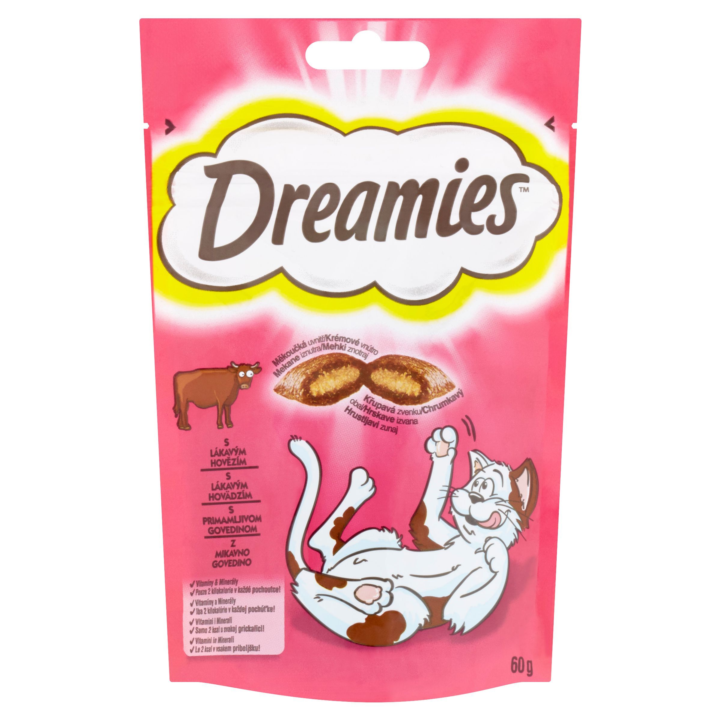 Svět zvířat - Dreamies Hovězí pamlsek pro kočku 60 g