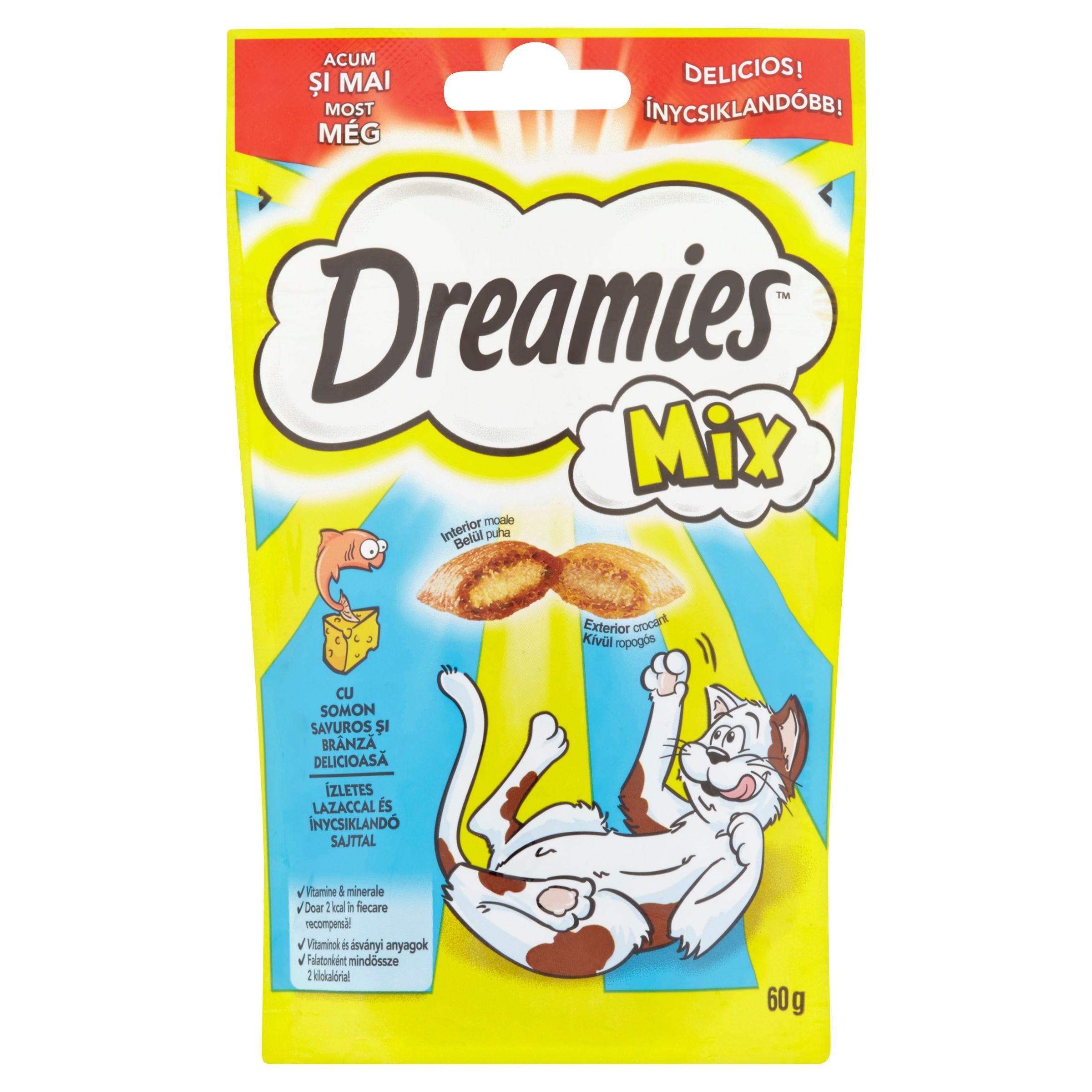 Svět zvířat - Dreamies s lososem a sýrem 60 g