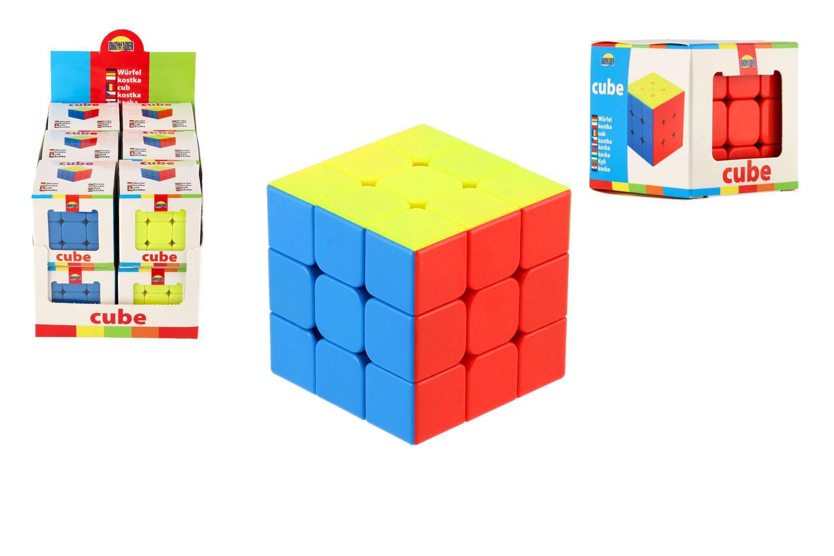 Svět dětí - Dromader Kostka hlavolam 3x3x3 plast 5,5x5,5x5,5cm