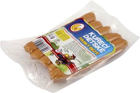 Uzeniny a lahůdky - Drůbežářský závod Klatovy Kuřecí dětské párky 250 g