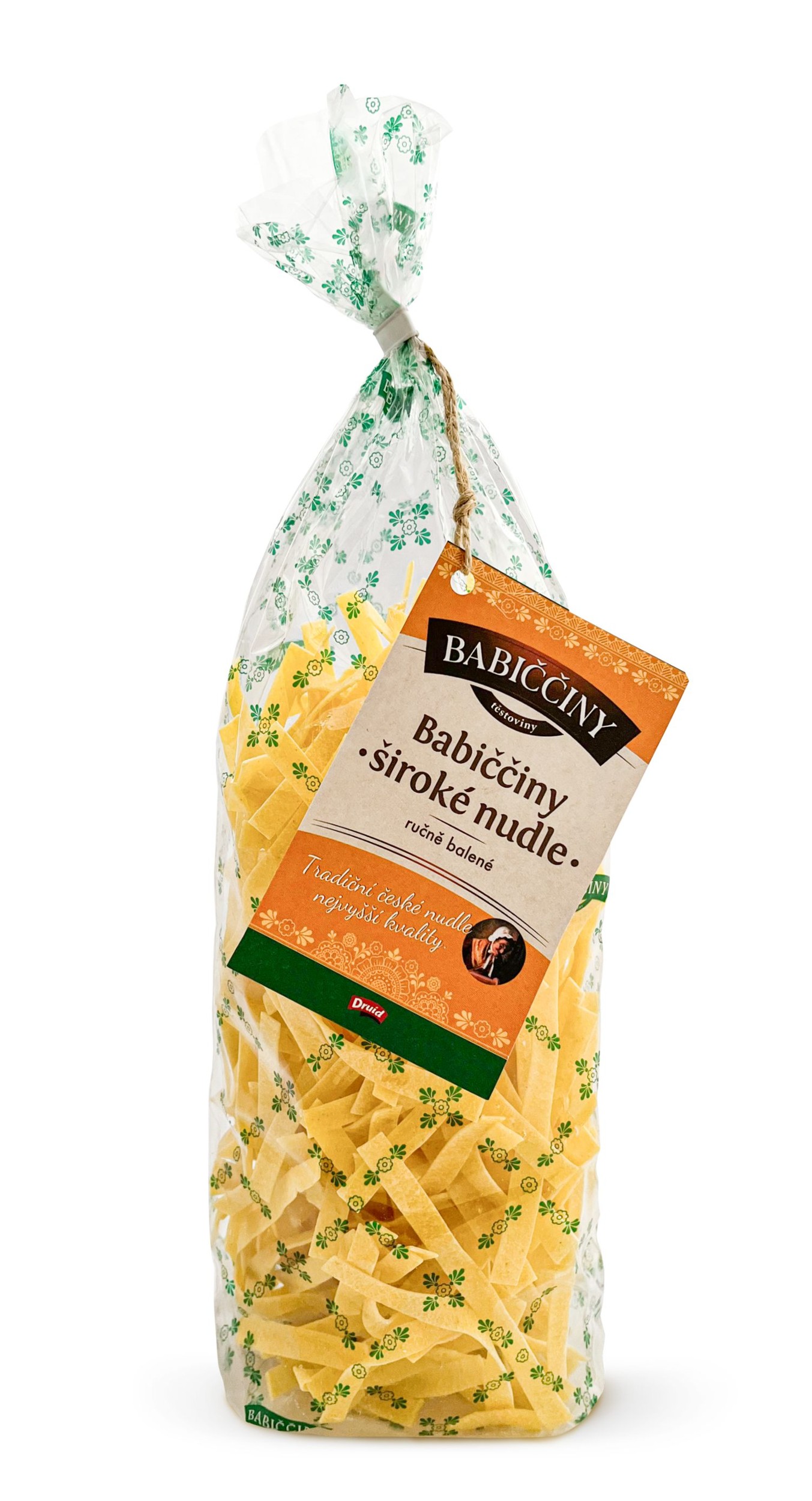 Trvanlivé potraviny - Druid Babiččiny nudle široké válcované 330 g
