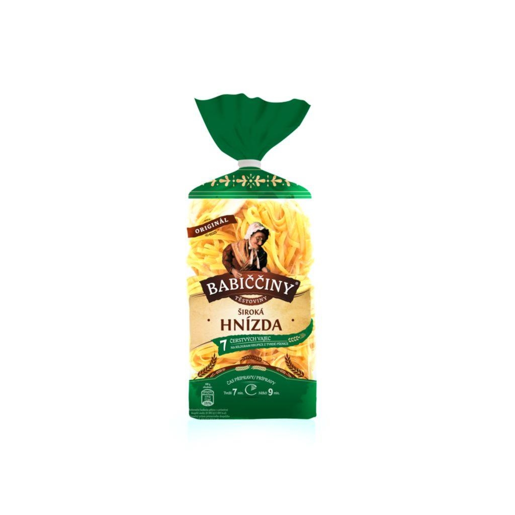 Trvanlivé potraviny - Druid Babiččiny Těstoviny široká hnízda 250 g