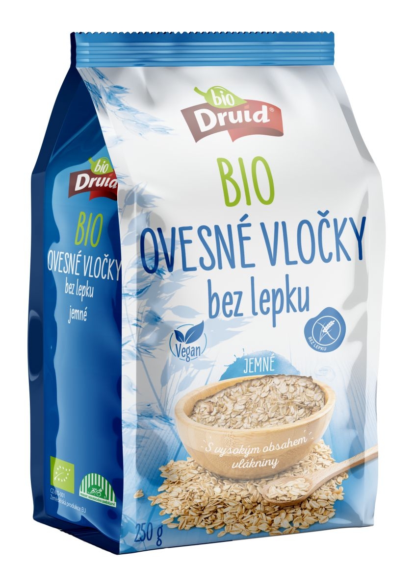 Trvanlivé potraviny - Druid Ovesné vločky BIO jemné 250 g