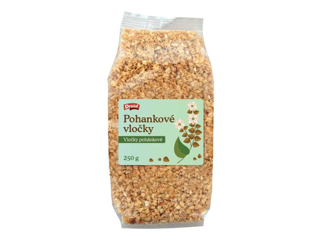 Trvanlivé potraviny - Druid Pohankové vločky neochucené jemné 250 g