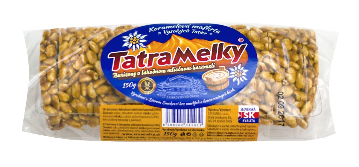 Trvanlivé potraviny - Druid Tatramelky burizony v lahodném mléčném karamelu 78% 150 g
