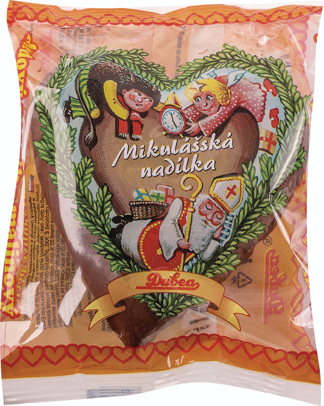 Trvanlivé potraviny - Dubea Vánoční Medový perník malinové srdíčko 60g