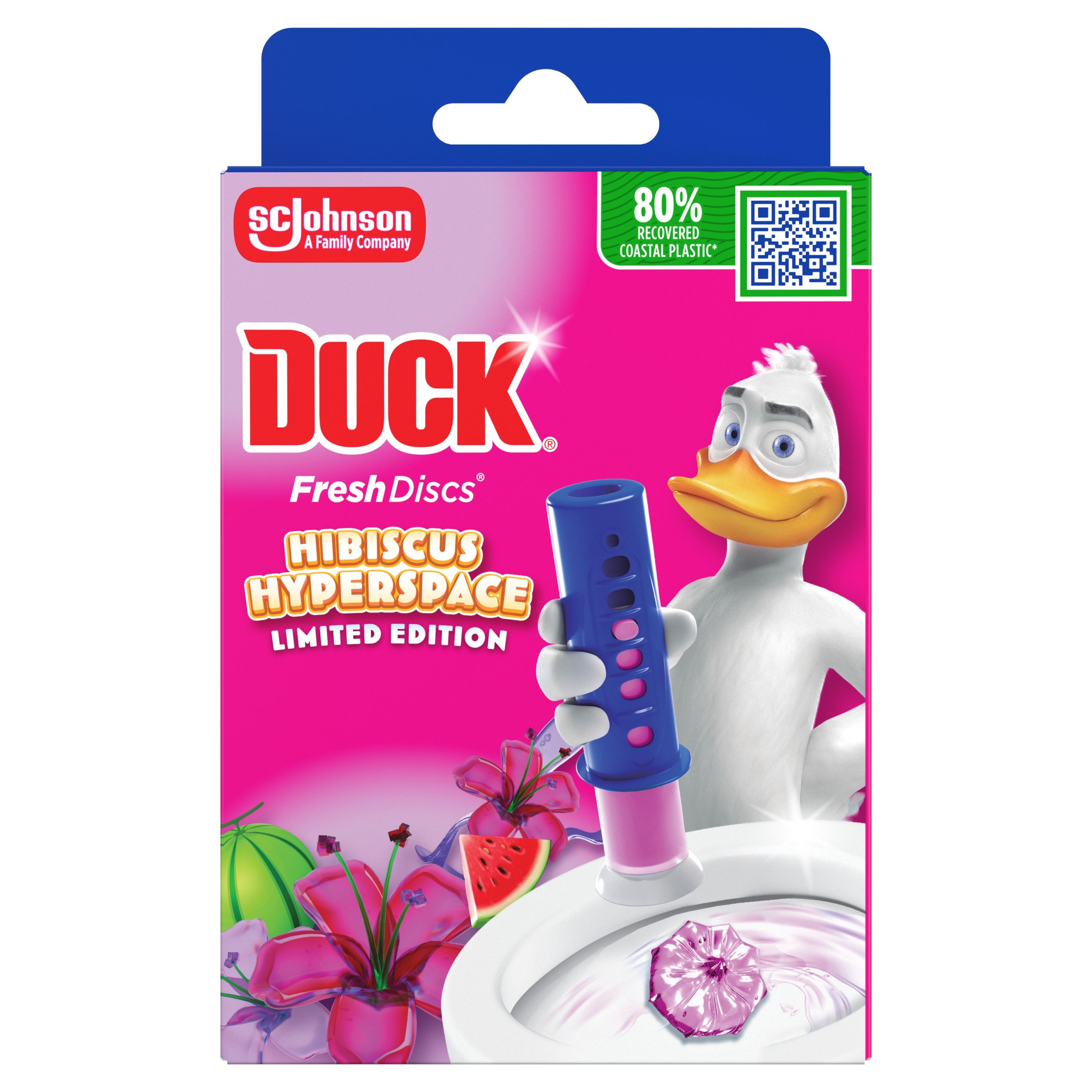 Drogerie a kosmetika - Duck Fresh Discs wc blok Hibiscus Hyperspace 36ml