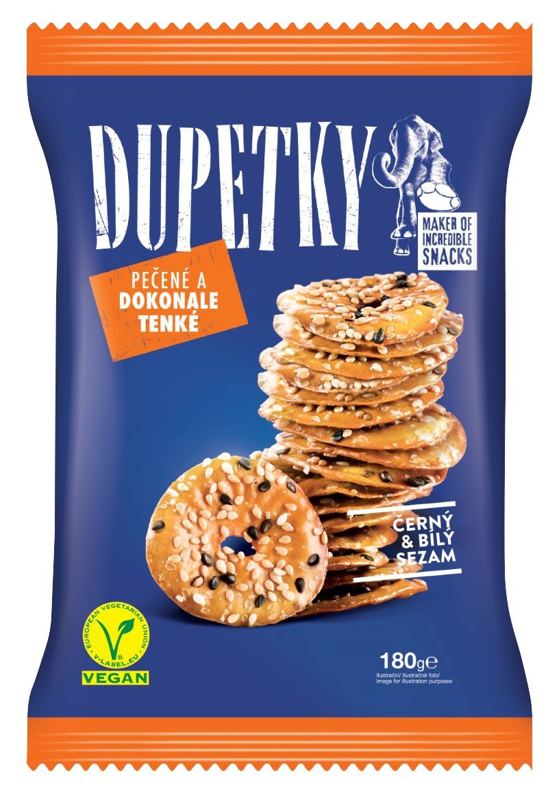 Trvanlivé potraviny - Dupetky Černý & bílý sezam 180g