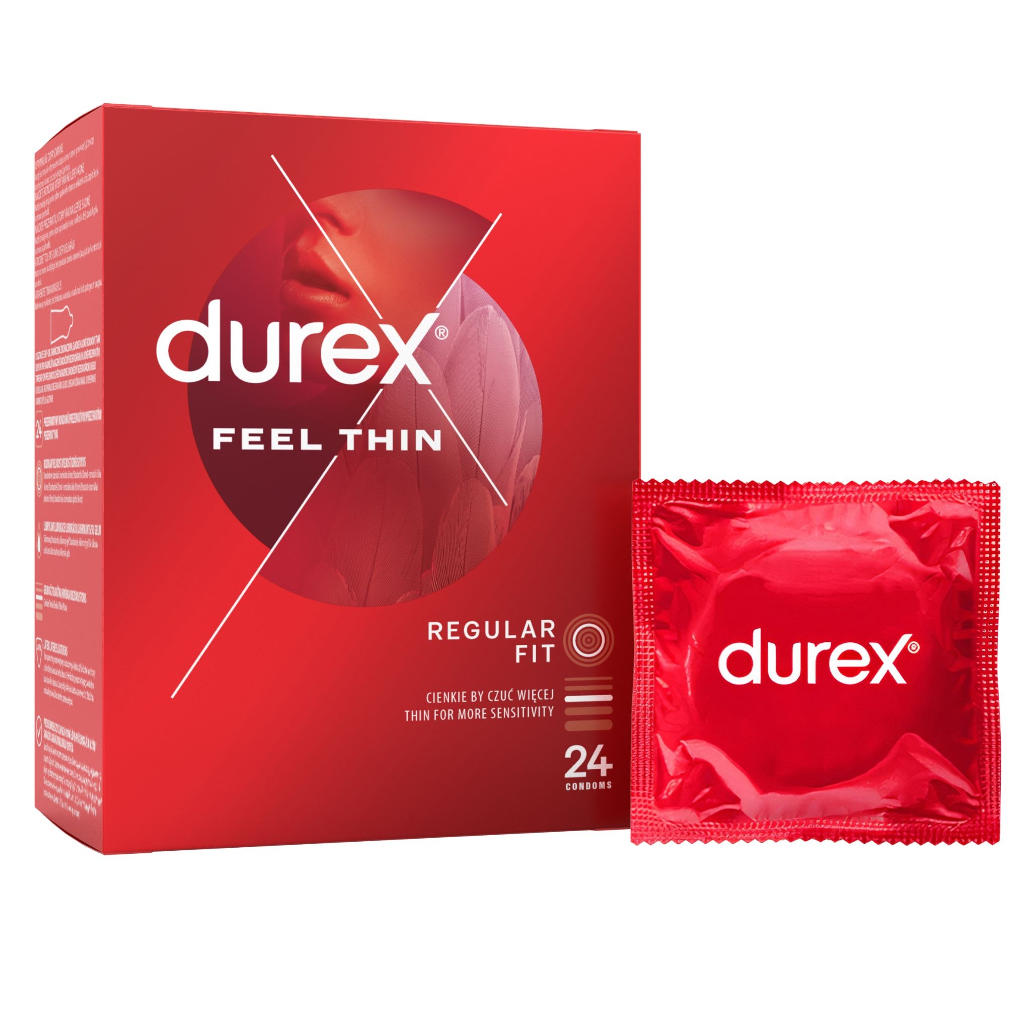 Drogerie a kosmetika - Durex Feel Thin kondomy 24 ks